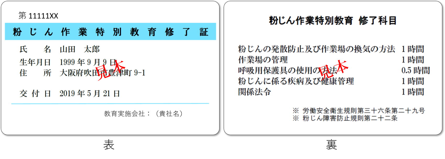 粉じん作業特別教育