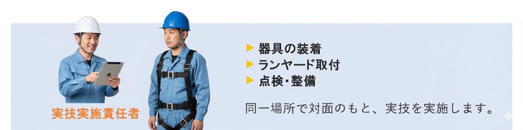 フルハーネス　実技科目