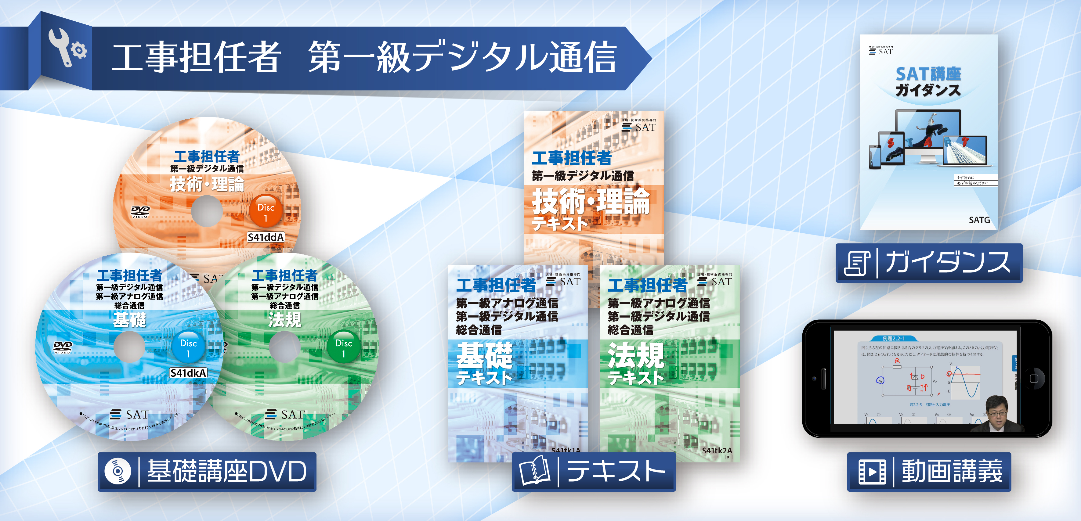 受講料の確認・購入｜工事担任者の講座案内ー短期間合格はSAT